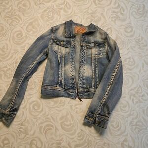 FB Sister Stylish Blue Denim Jacket Size Small